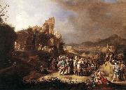 BREENBERGH, Bartholomeus The Preaching of St John the Baptist oil painting reproduction
